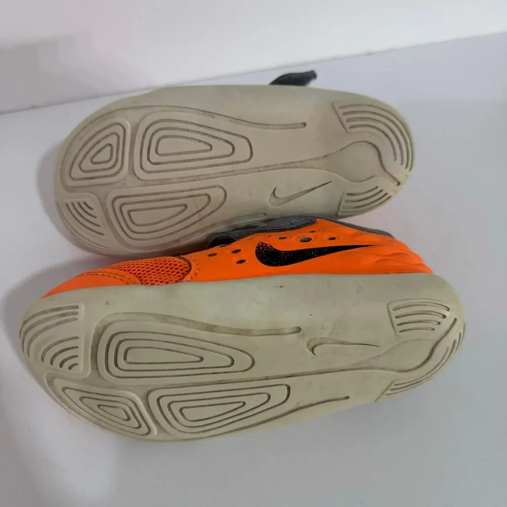 Nike Toddler Lunar Stelos Sneakers Orange Gray Mesh Size 7C